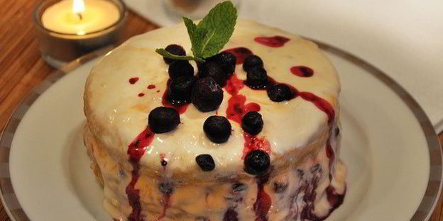 тирамису с голубикой и апельсиновым кремом