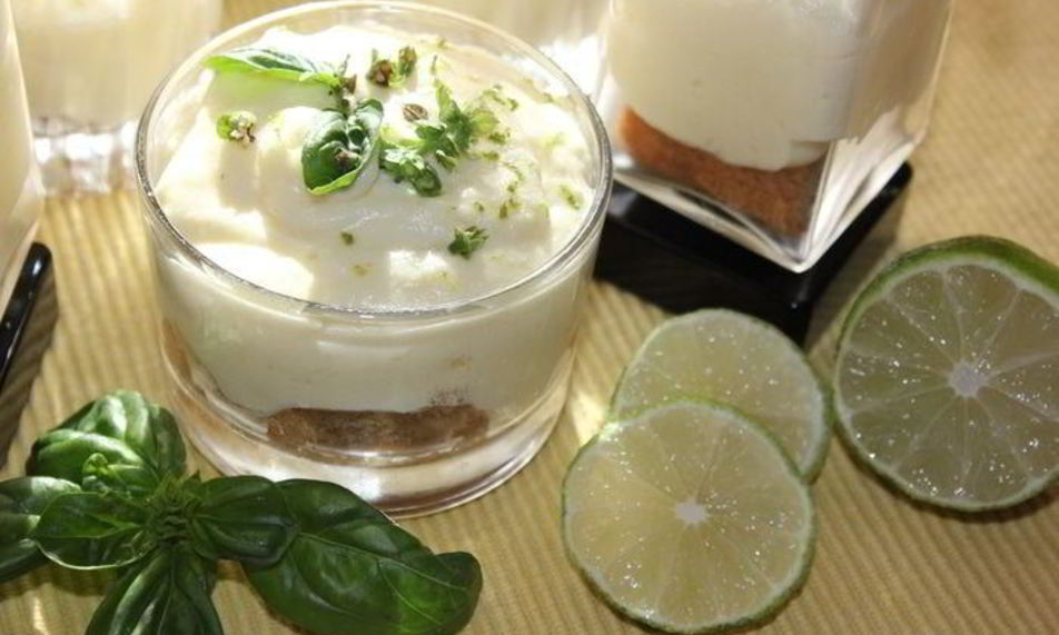 Рецепт тирамису с лаймом и свежим базиликом