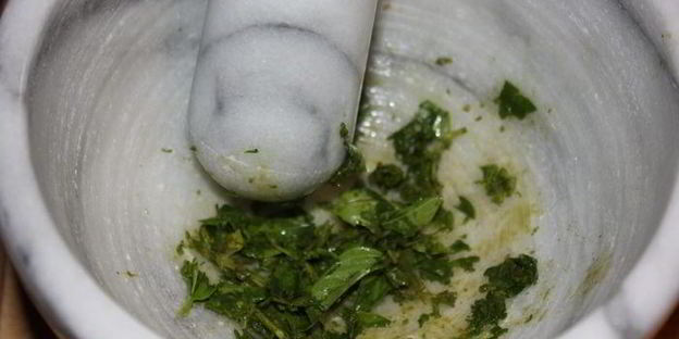 тирамису с лаймом и свежим базиликом