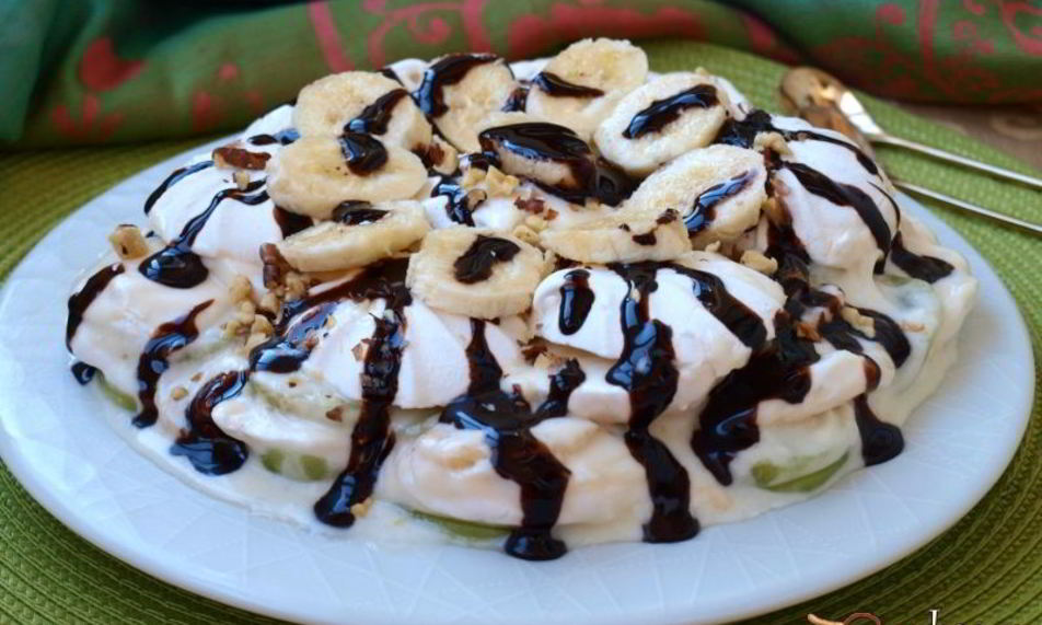 Рецепт десерта иза зефиры с фруктами