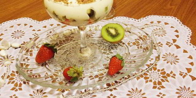 фрукты в зефирном креме