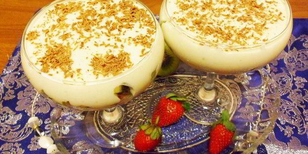 фрукты в зефирном креме