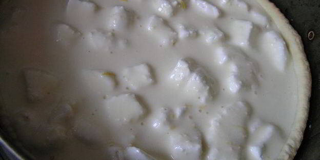 праздничная творожно-лимонная кростата с зефиром