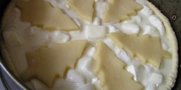 праздничная творожно-лимонная кростата с зефиром