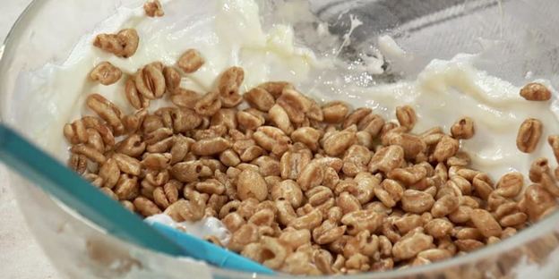 топленый маршмеллоу с воздушной пшеницей