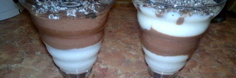 Желе из сметаны и какао