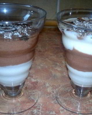 Желе из сметаны и какао