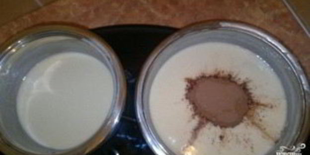 желе из сметаны и какао