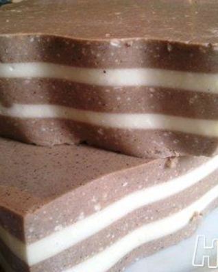 Желе шоколадно-сметанное