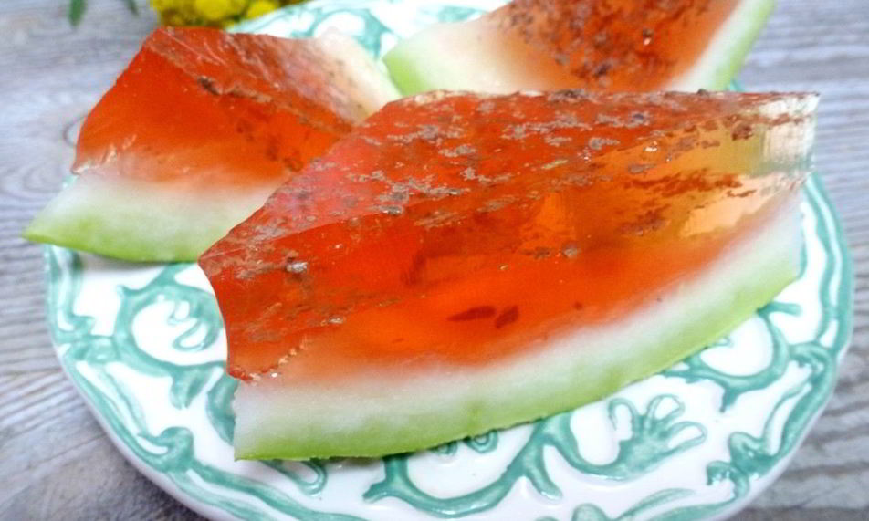 Рецепт желе в арбузе