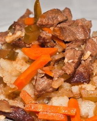 Азу из говядины с картофелем