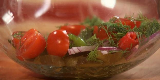 азу из говядины с соленой черемшой