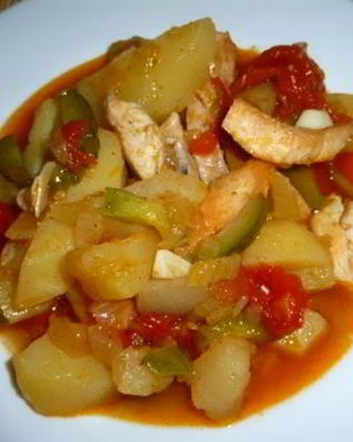 Азу из индейки в духовке