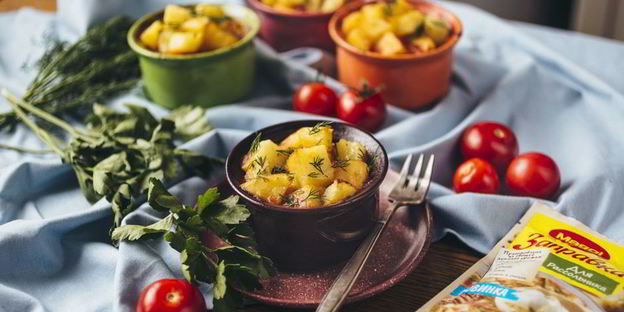 азу по-татарски в горшочках