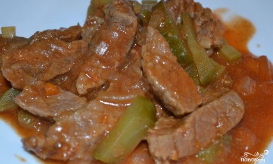 Рецепт азу с солеными огурцами