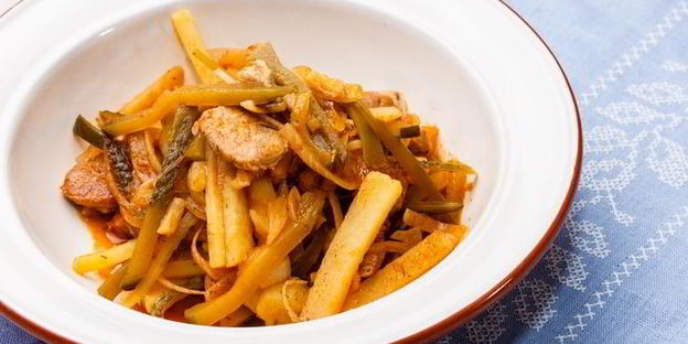 мясное азу с картофелем