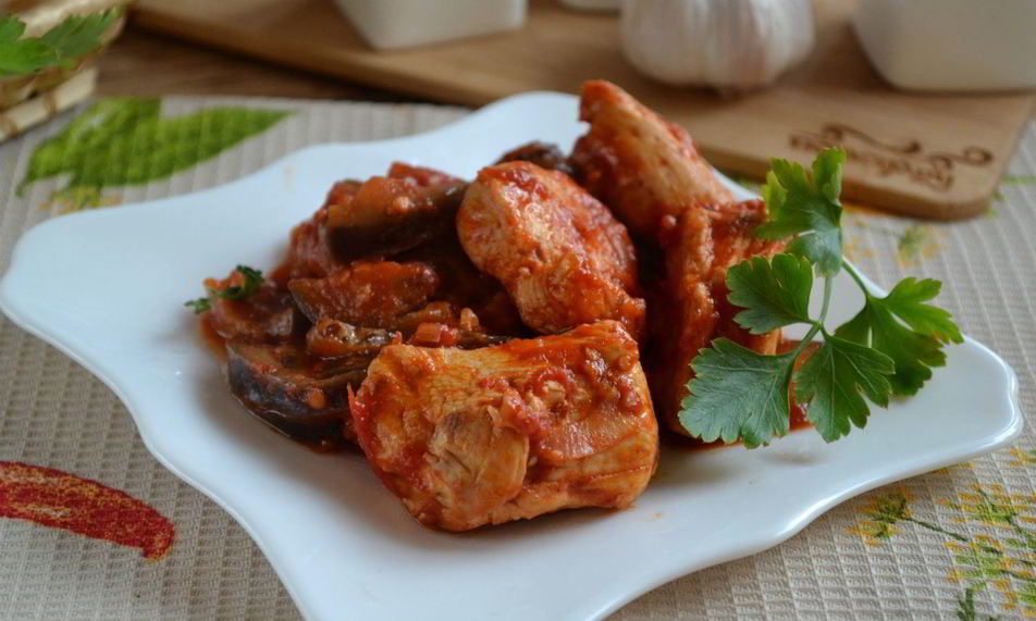 Рецепт чахохбили с баклажанами