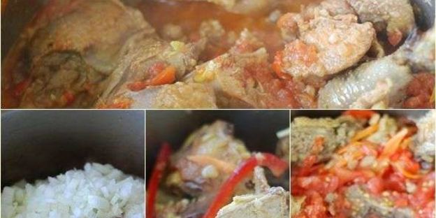 чахохбили с фазана и курицы