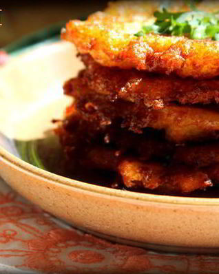 Драники с чесноком