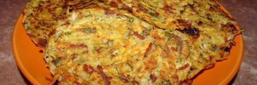 Драники с колбасой