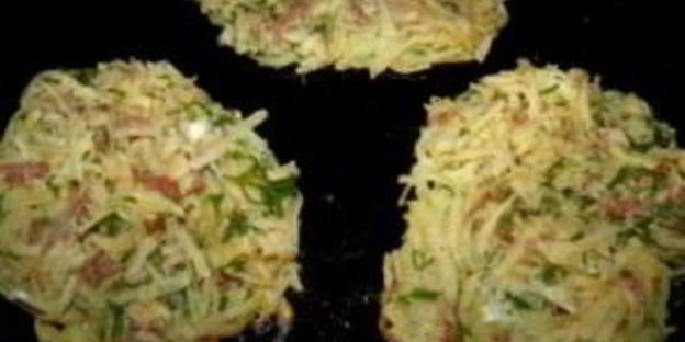 драники с колбасой