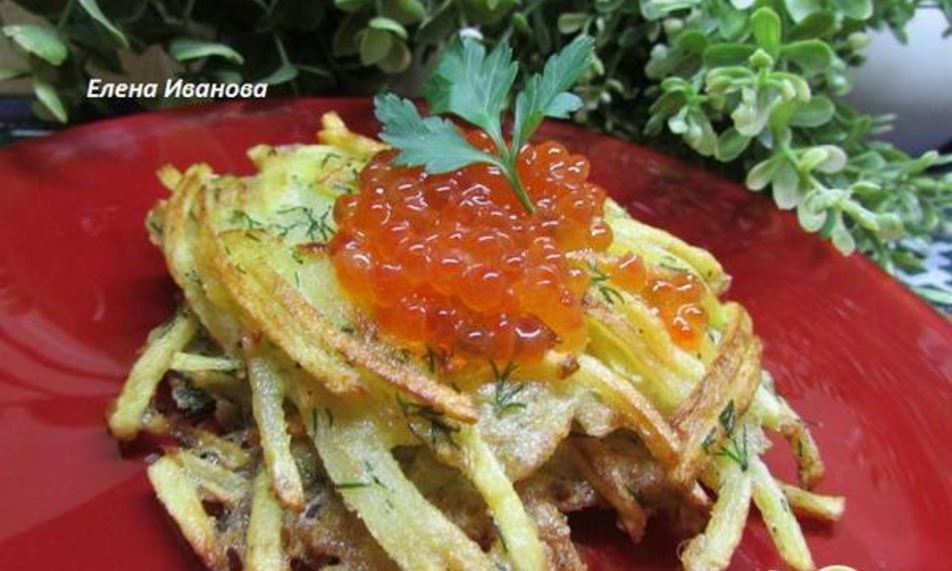 Рецепт драников с красной икрой