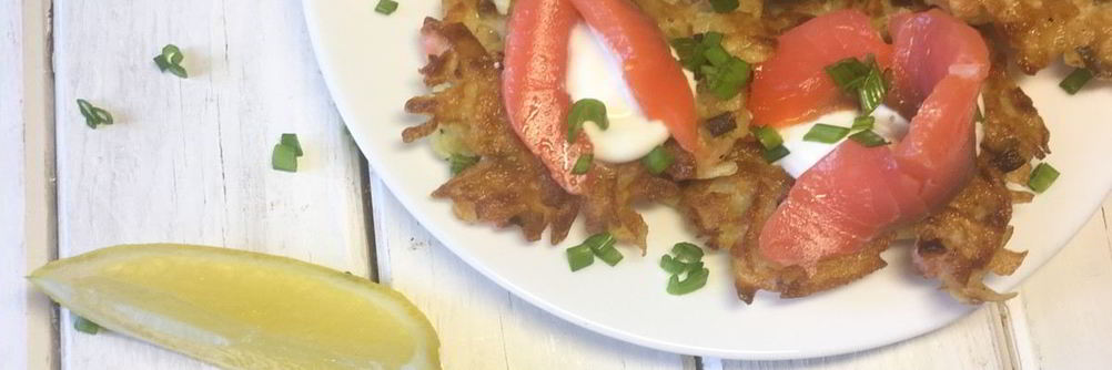 Драники с лососем