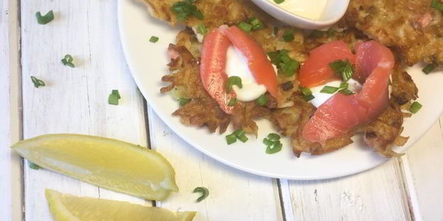 драники с лососем