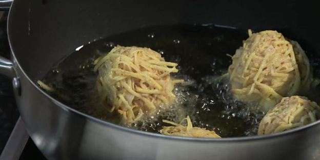 драники с мясной начинкой