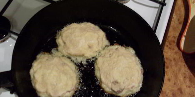 драники с мясом