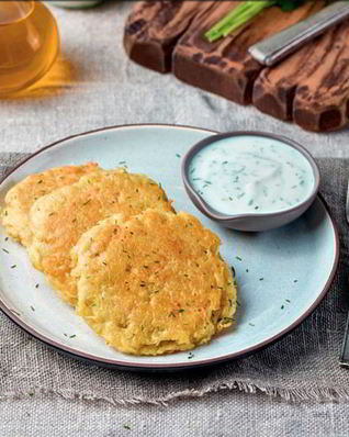 Драники с начинкой из лосося