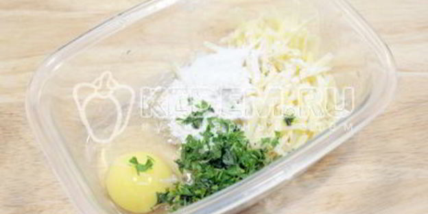 драники с сыром и зеленью