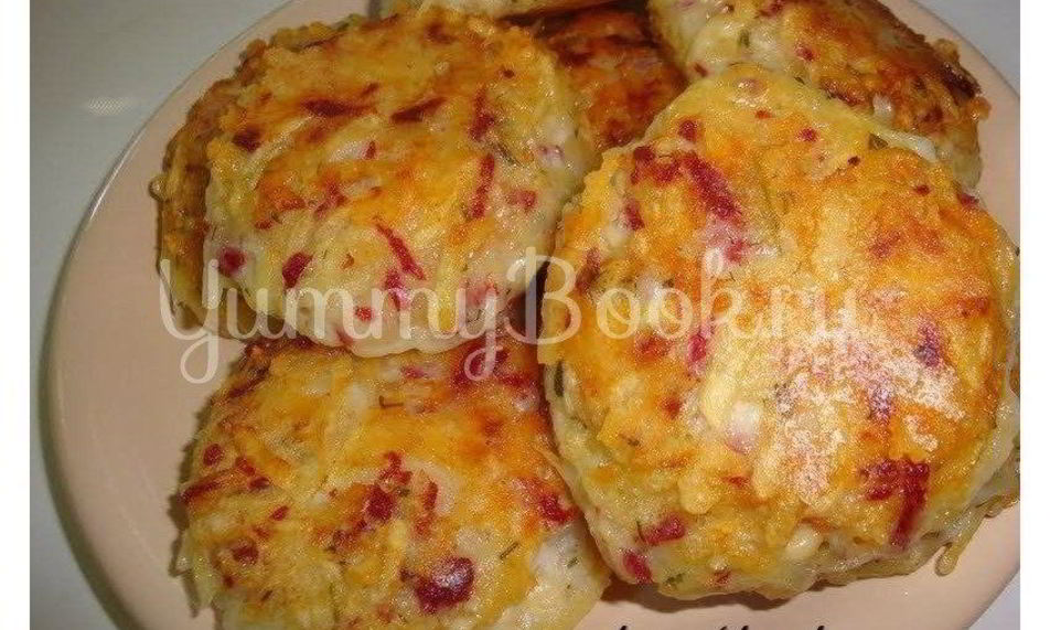 Рецепт драников с ветчиной, сыром и зеленью