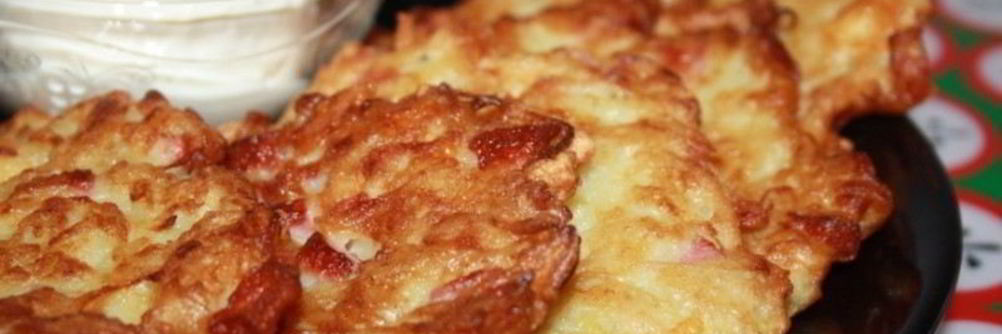 Драники с ветчиной