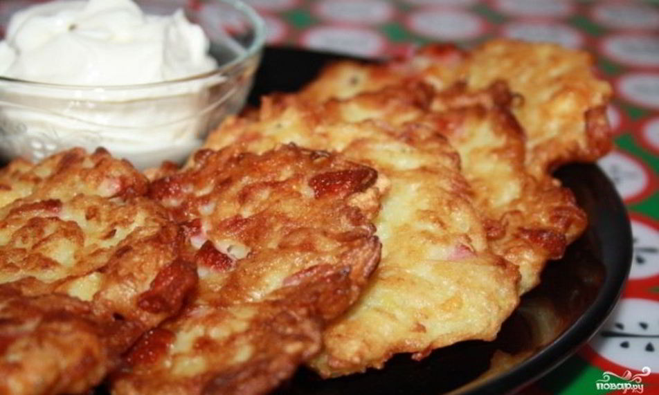 Рецепт драников с ветчиной