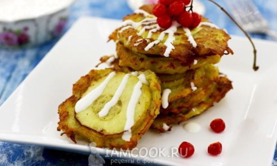 Рецепт драников с яблоком