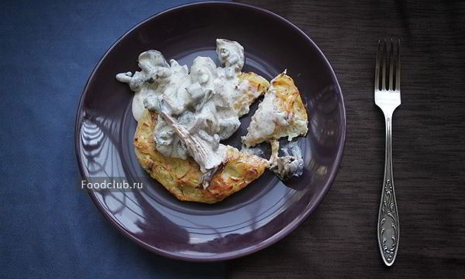 Рецепт драников со сметано-грибным соусом