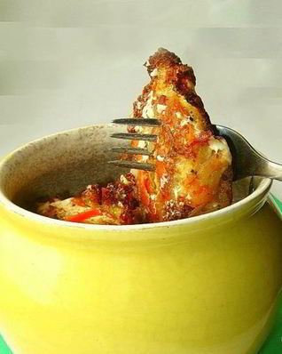 Драники в горшочке с грибами