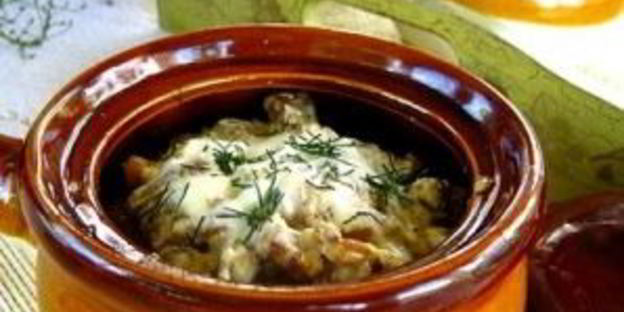 драники в горшочке с грибами