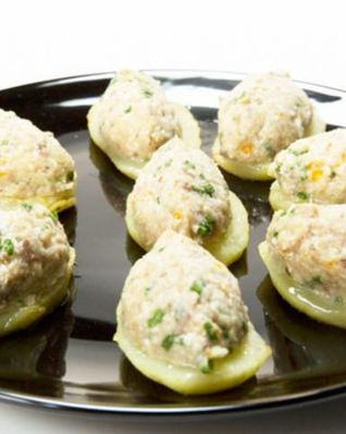 Запеченный форшмак на картофельных медальонах