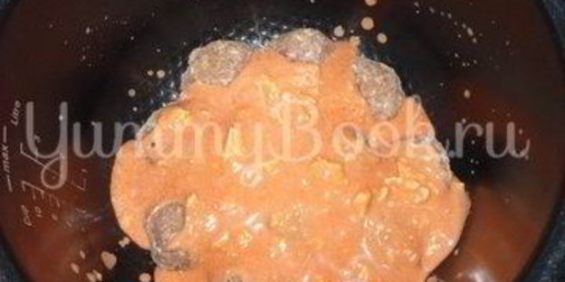 фрикадельки под томатно-сырным соусом из мультиварки