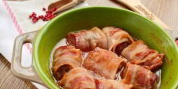 фрикадельки с беконом в сливочно-томатном соусе