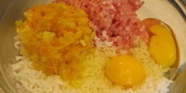 фрикадельки с рисом