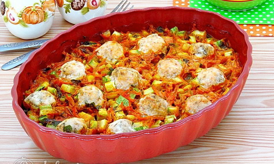 Рецепт фрикаделек в духовке с кабачками