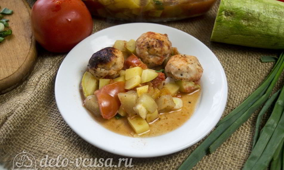 Рецепт фрикаделек в духовке с овощами