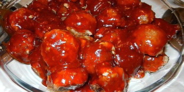 фрикадельки в медово-чесночном соусе