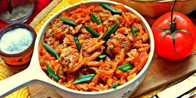 фрикадельки в моркови