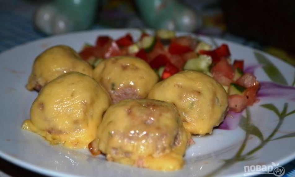 Рецепт фрикаделек в сырной шубке