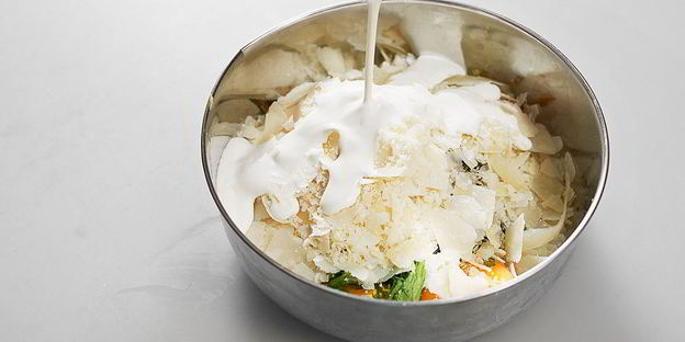 карбонара с цукини и фрикадельками