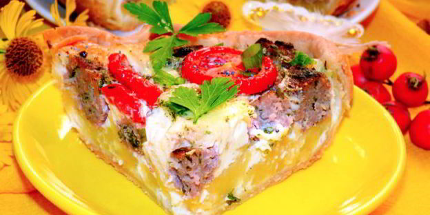 киш с фрикадельками